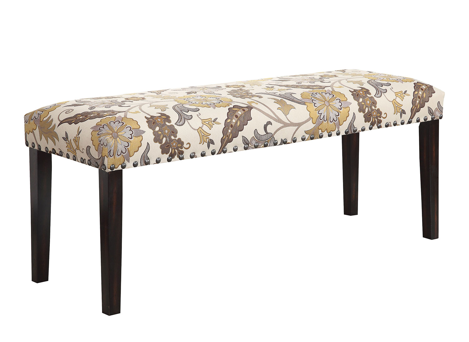 Coaster Matisse Bench - Cappuccino/Floral Pattern
