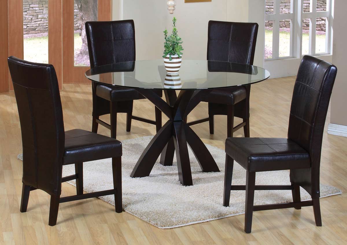 Coaster Shoemaker Round Glass Dining Table