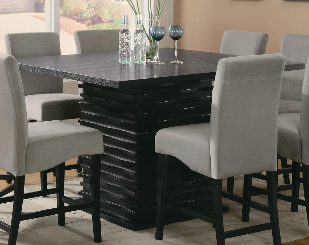 black granite dining table set