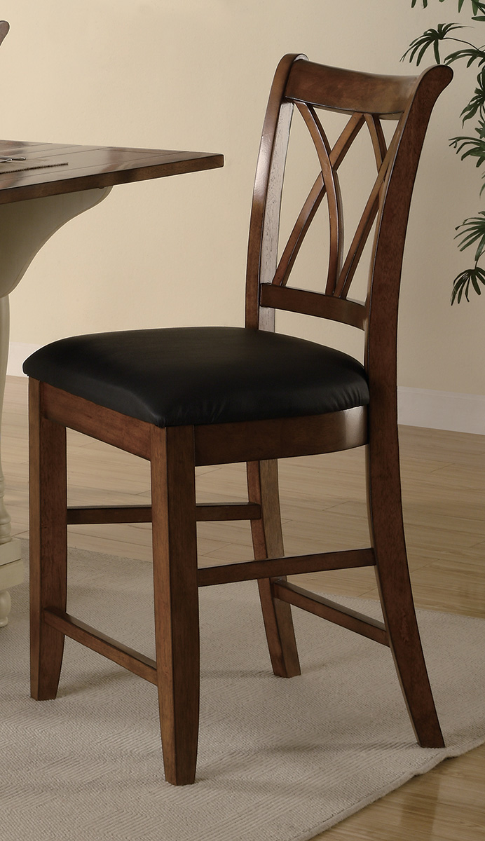 Coaster 102272 Counter Height Stool - Brown/Black Leatherette