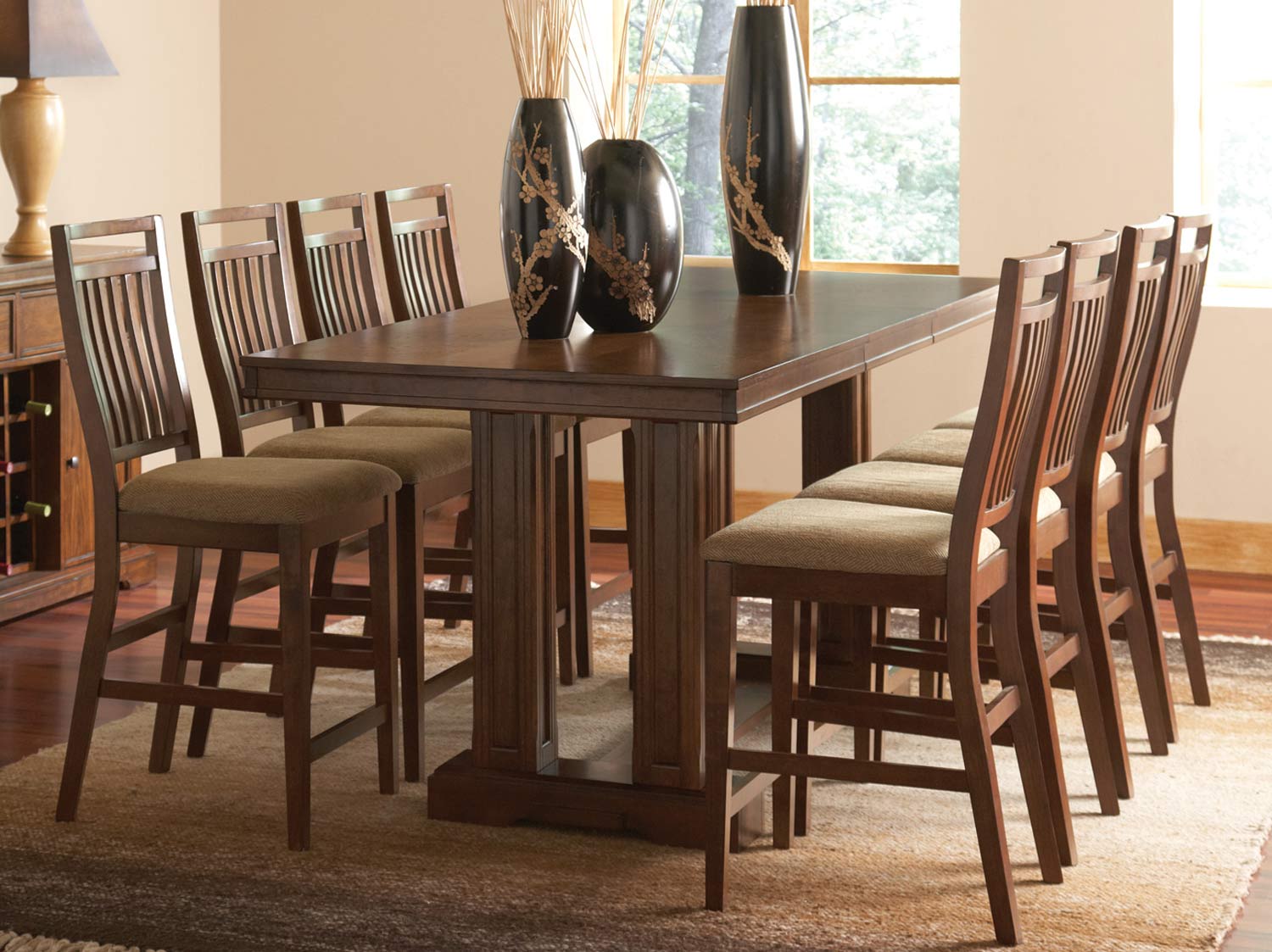 Coaster Dorris Counter Height Dining Set - Warm Oak