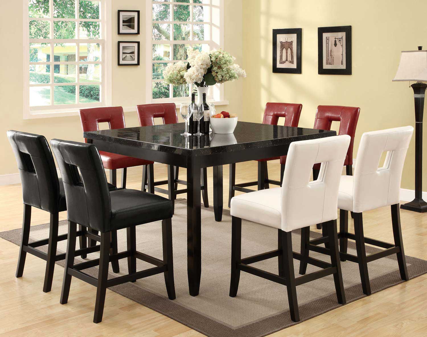 Coaster Newbridge Counter Height Dining Set - Cappuccino Coaster Newbridge Counter Height Dining Set - Cappuccino