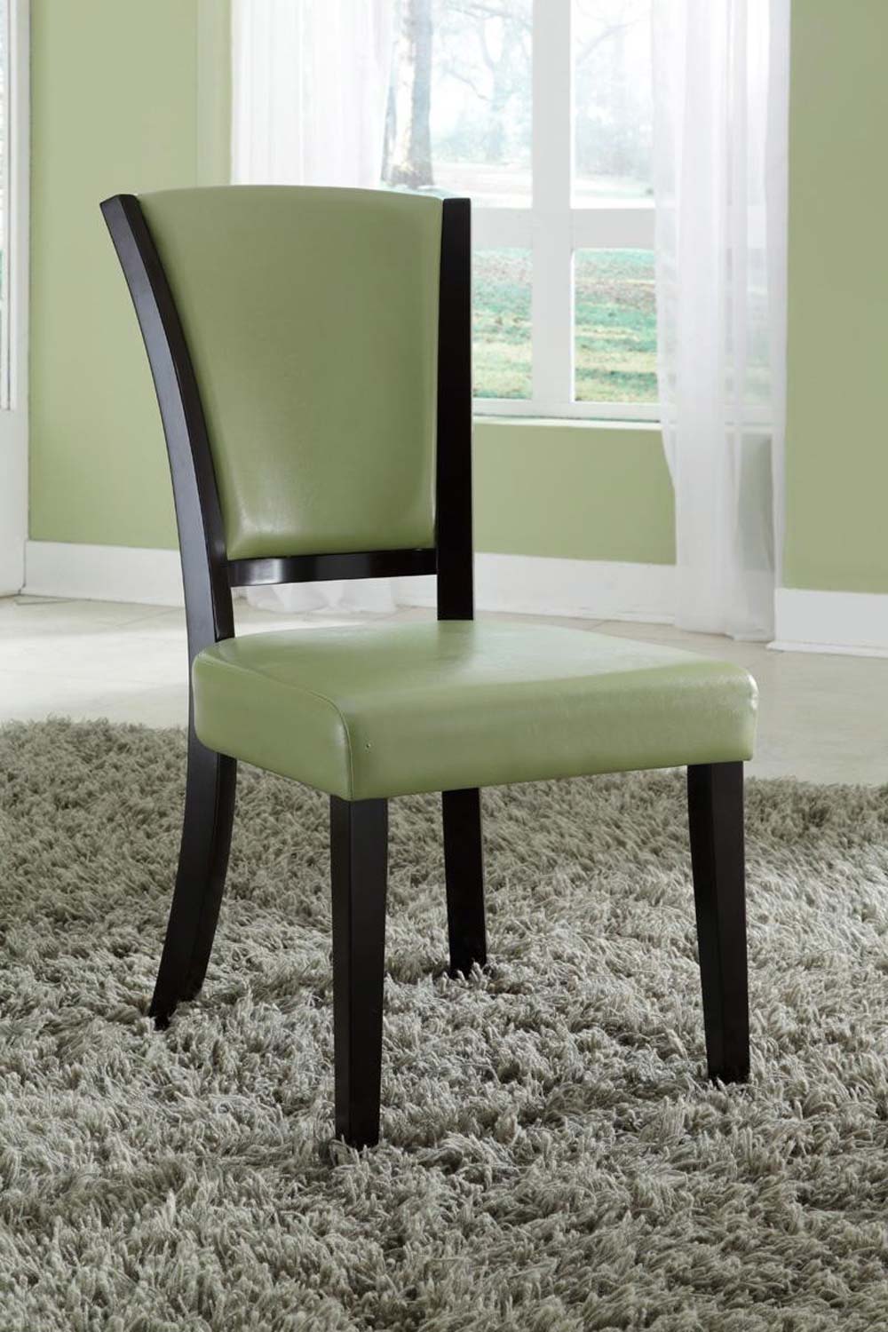 Coaster Mix & Match Side Chair - Green - Espresso