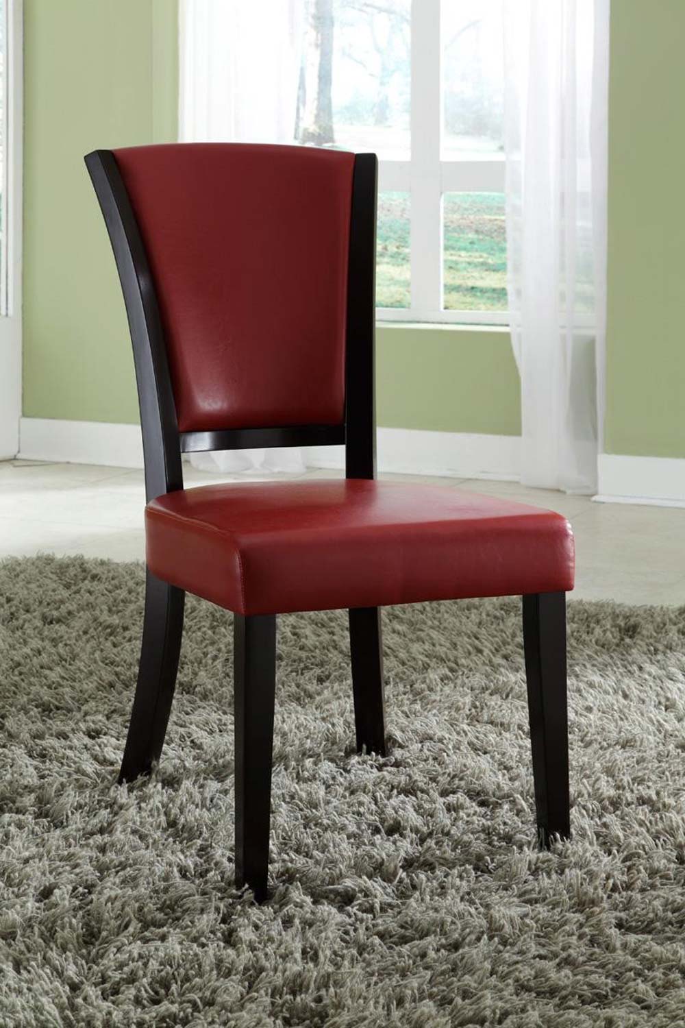Coaster Mix & Match Side Chair - Red - Espresso