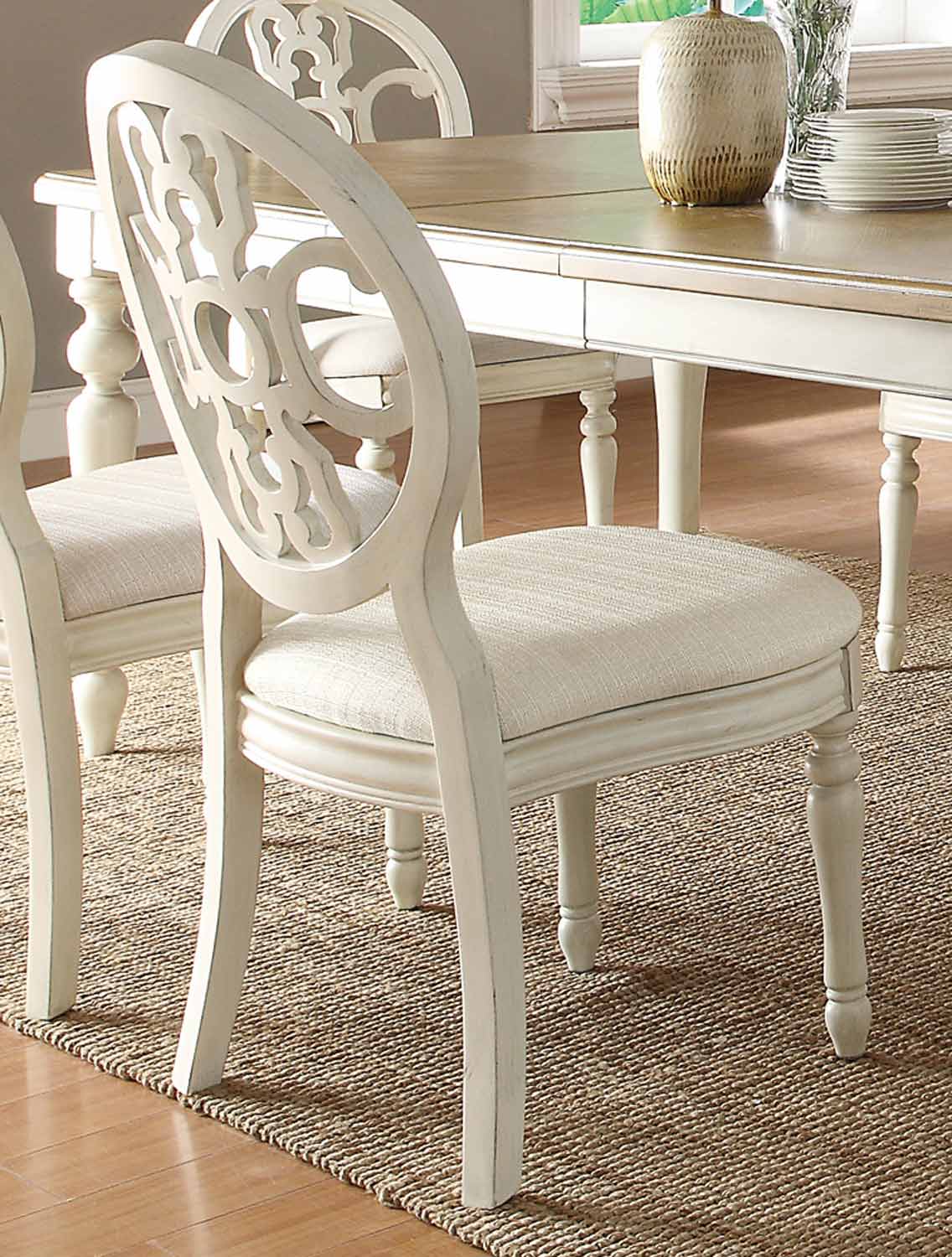 Coaster Rebecca Side Chair - Antique White/Oak