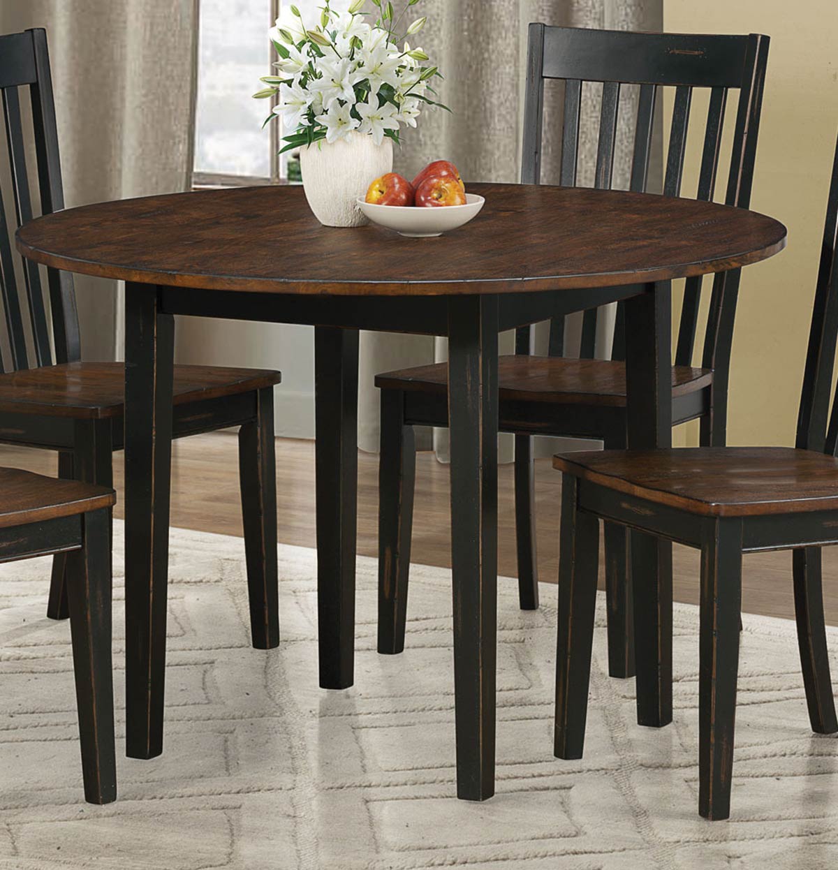 Coaster Kyla Dining Table - Oak/ Black