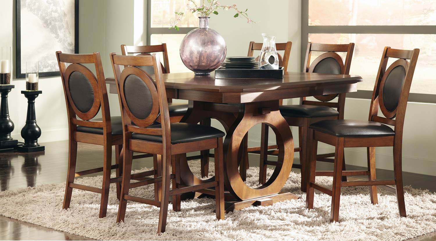 Coaster St John Counter Height Dining Set - Oak