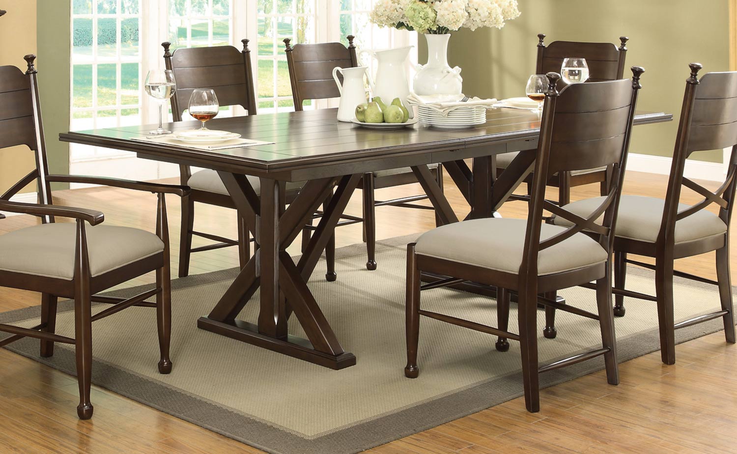 Coaster Camilla Dining Table - Brown Cherry