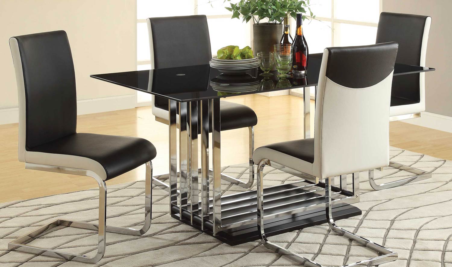 Coaster Ethan 105303 Dining Set - Black