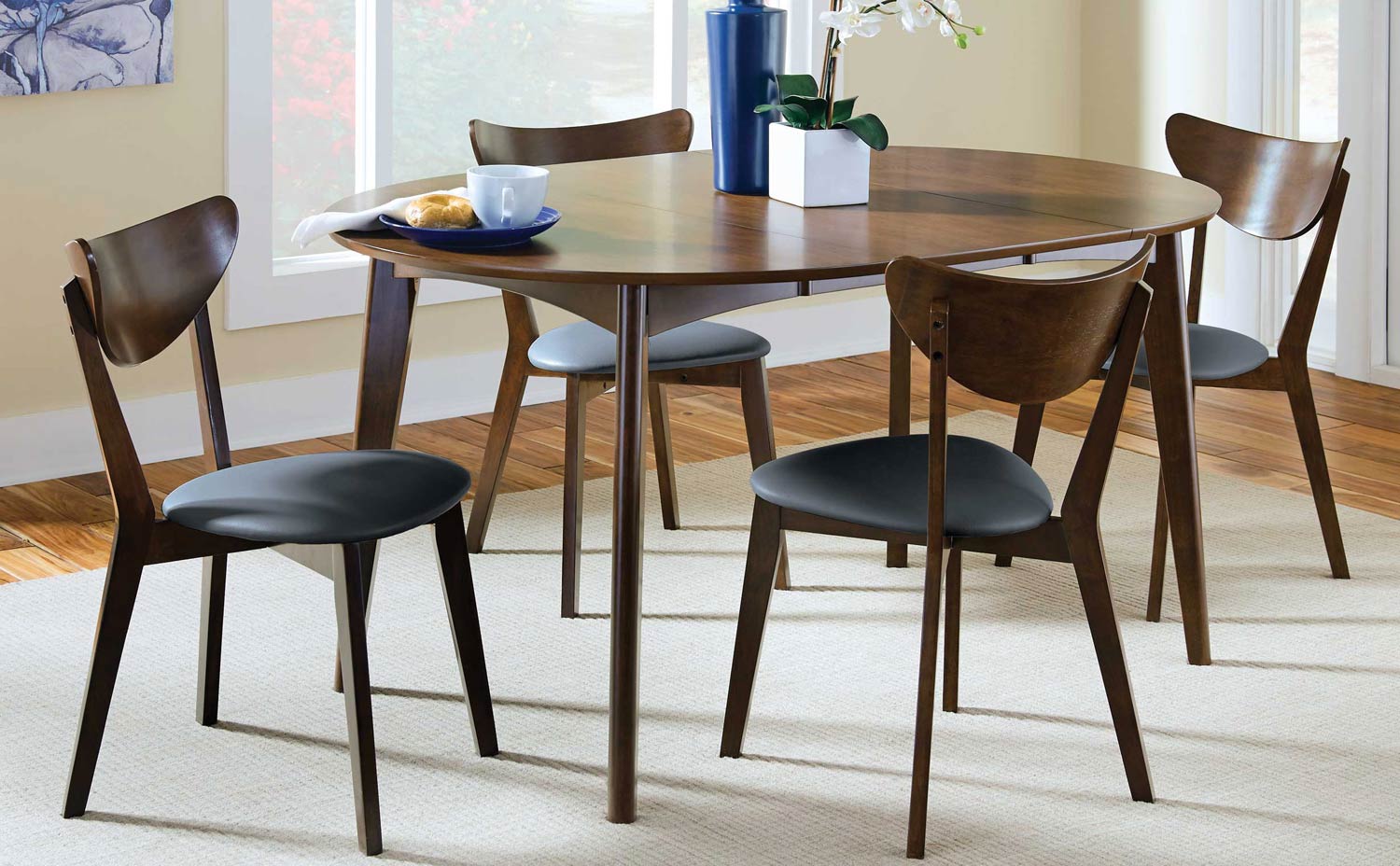 Coaster Malone Dining Set - Dark Walnut