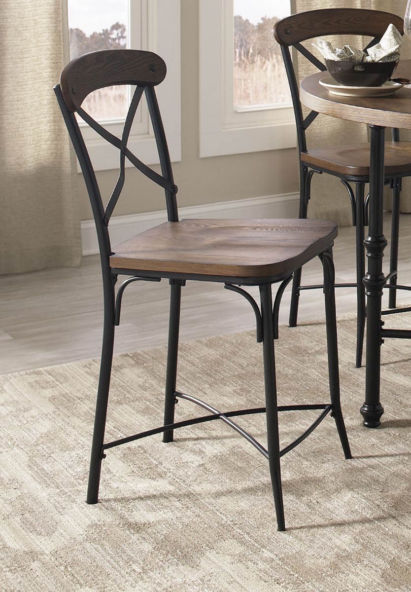 Coaster Monticello Counter Height Side Chair - Vintage Ash/Matte Black