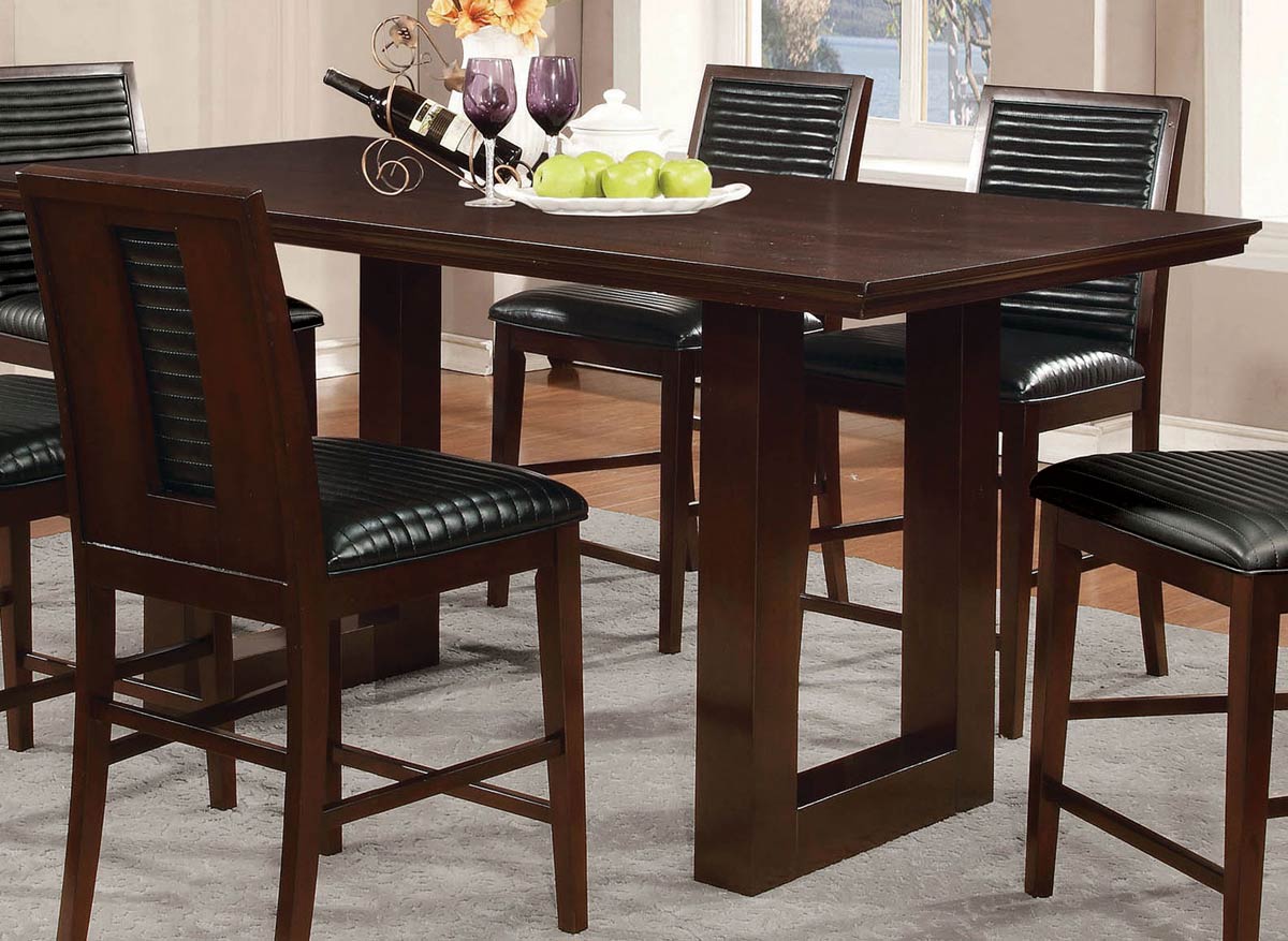 Coaster Chester Counter Height Dining Table - Bitter Chocolate