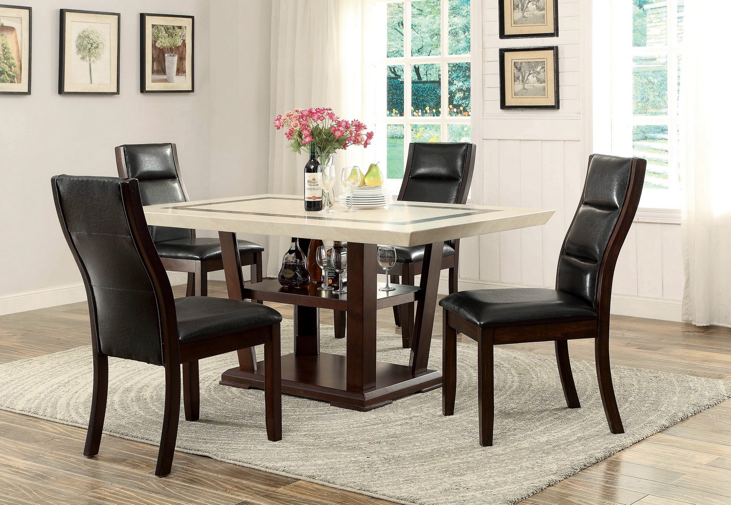 Coaster Lacombe Dining Set - Cappuccino Coaster Lacombe Dining Set - Cappuccino