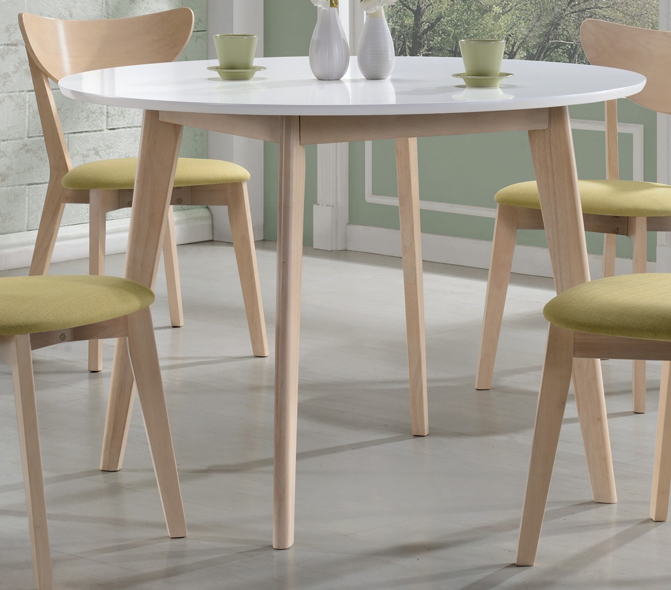Coaster Appel Dining Table - White - White Wash
