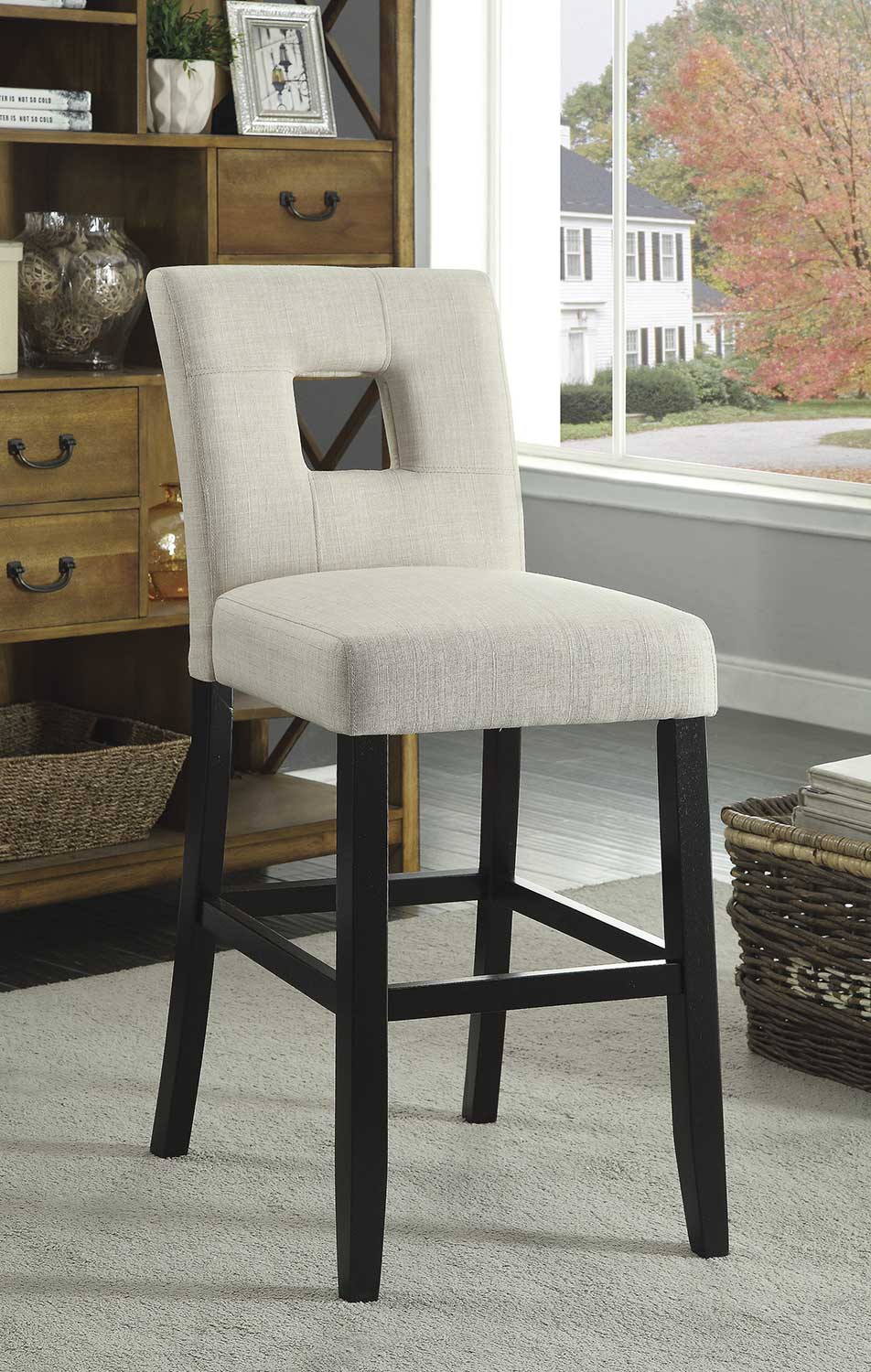 Coaster Andenne Counter Height Chair - Beige/Black