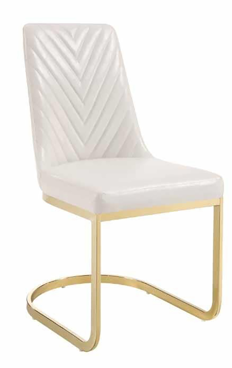 Coaster Cornelia Side Chair - White Leatherette