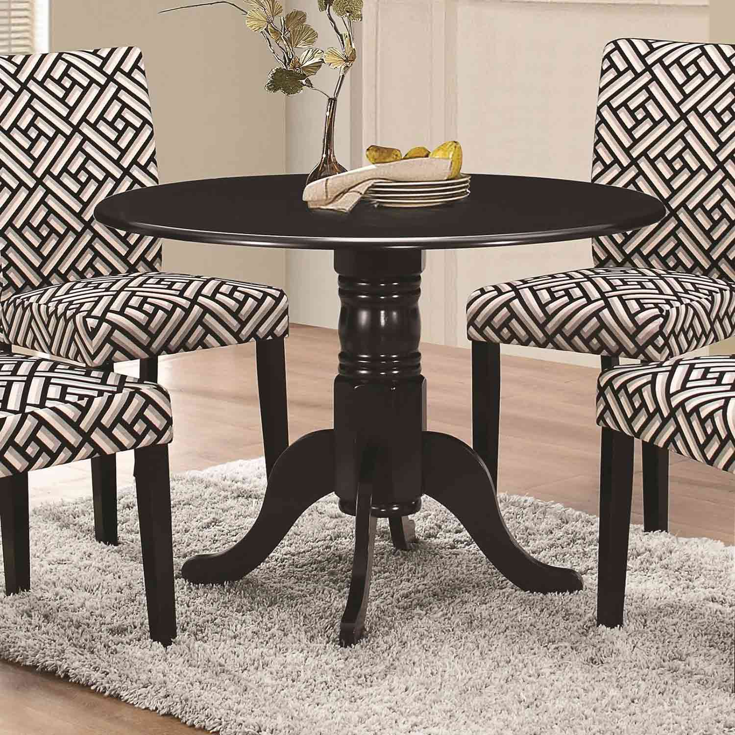 Coaster Dorsett Round Dining Table - Black