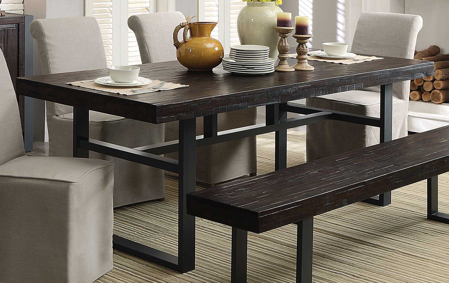 Coaster Keller Rectangular Dining Table - Reclaimed Wood