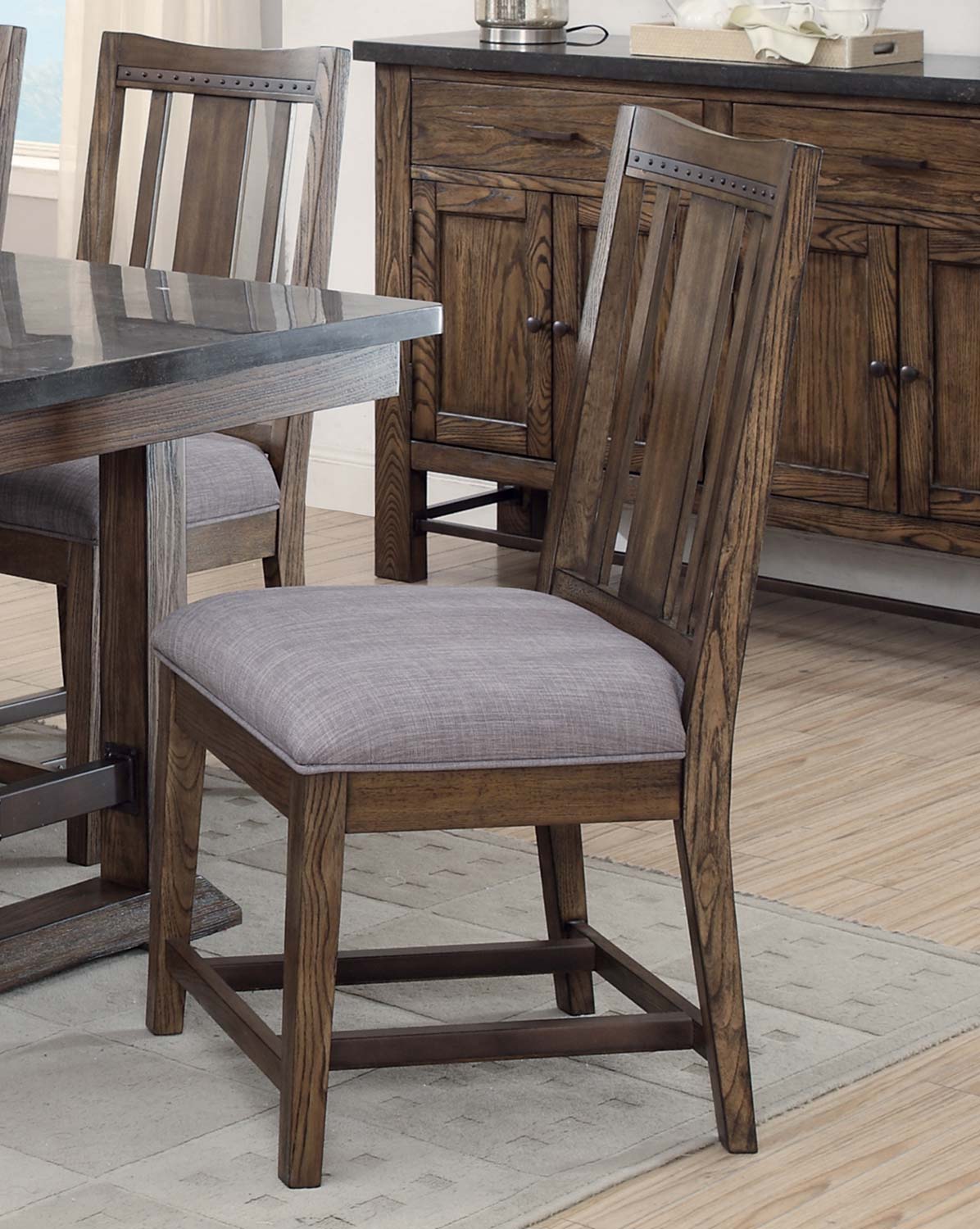 Coaster Willowbrook Dining Side Chair - Rustic Ash/Gunmetal