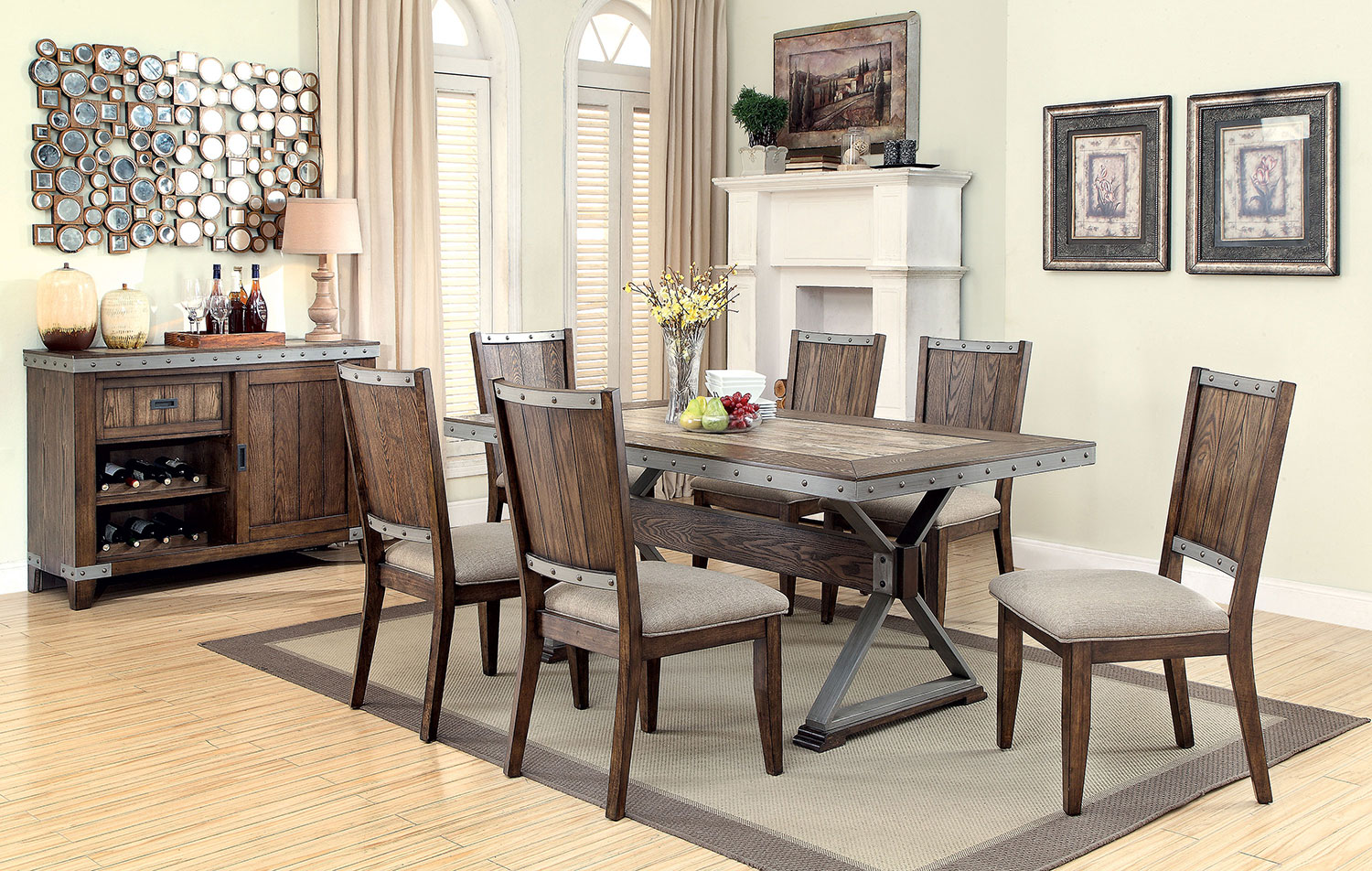 Coaster Beckett Rectangular Dining Set - Natural Mango