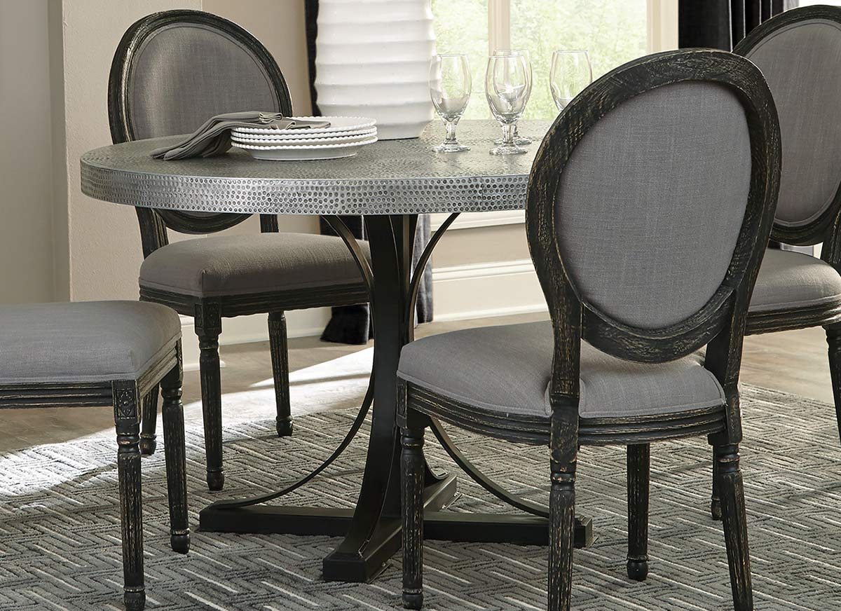 Coaster Rochelle Round Dining Table - Zinc