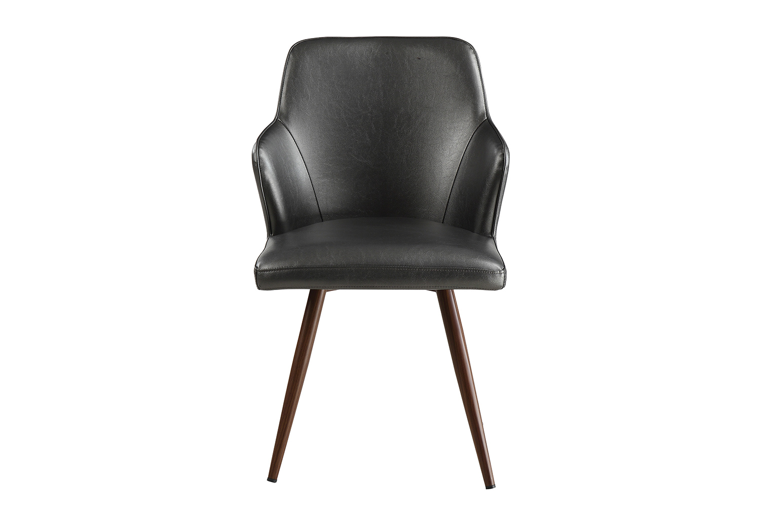 Coaster Abbott Side Chair - Walnut/Metallic Grey