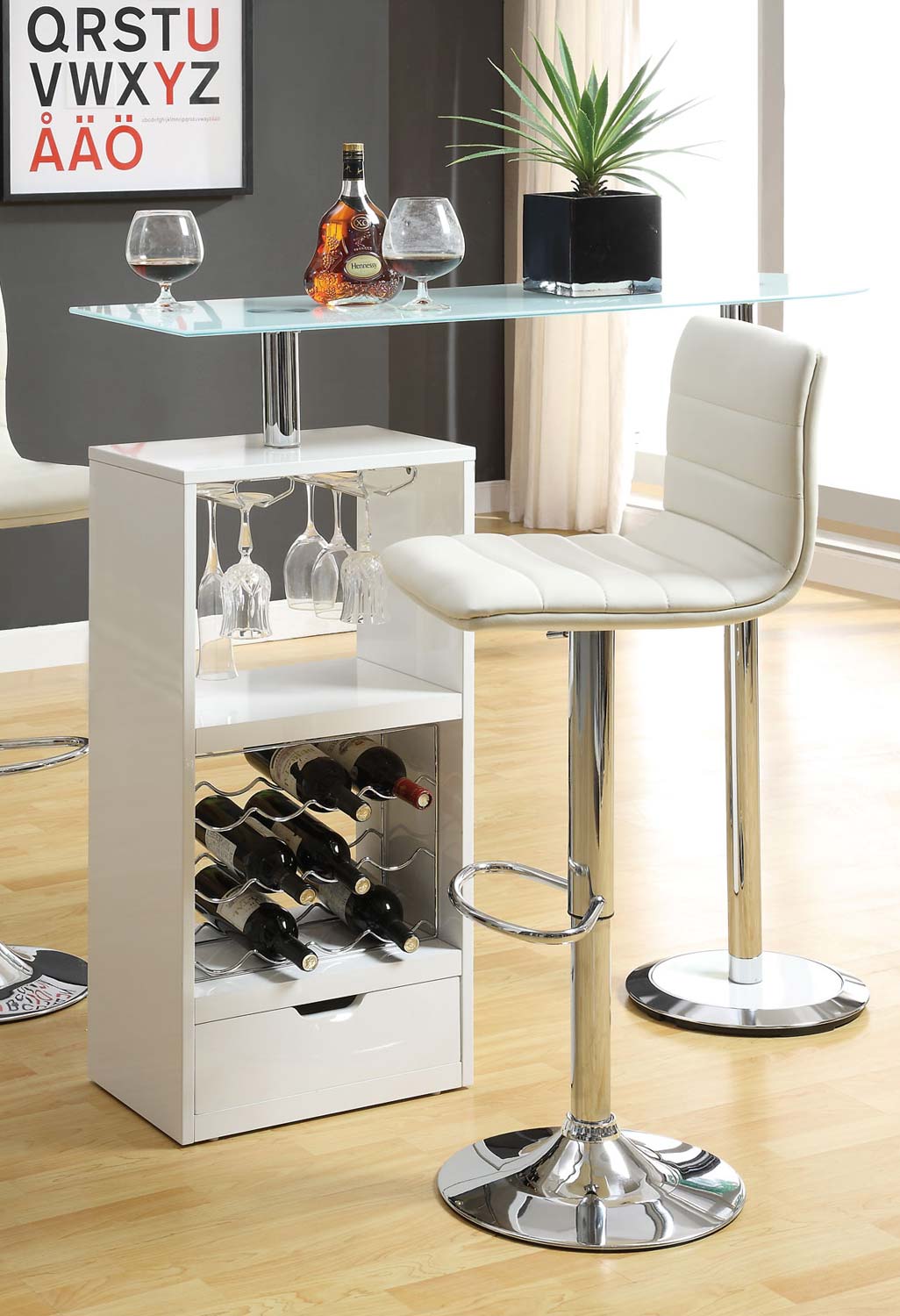 Coaster 120452 Bar Table - White