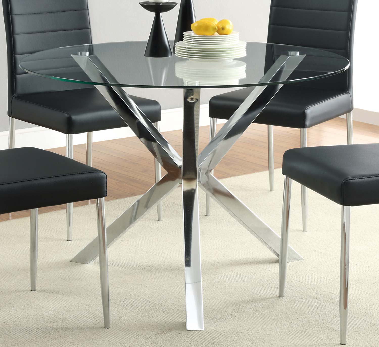Coaster Vance Round Glass Dining Table