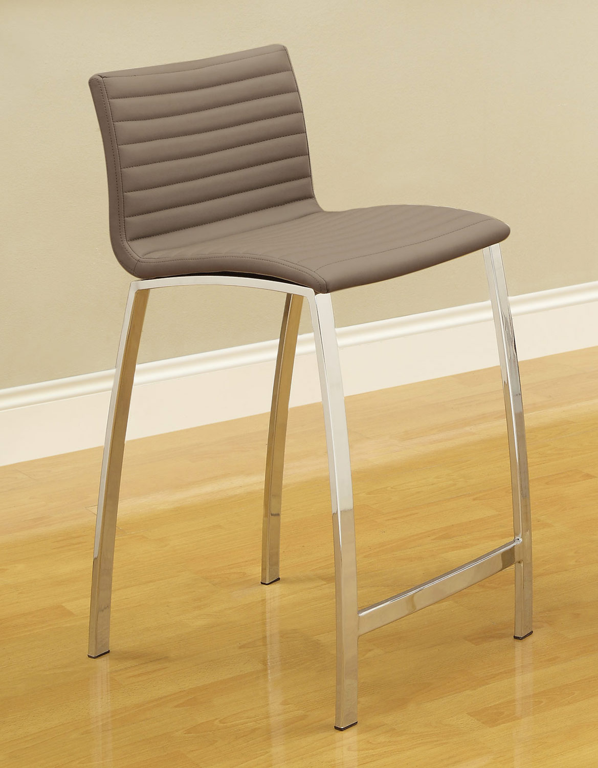 Coaster Ribbed Counter Height Stool - Taupe