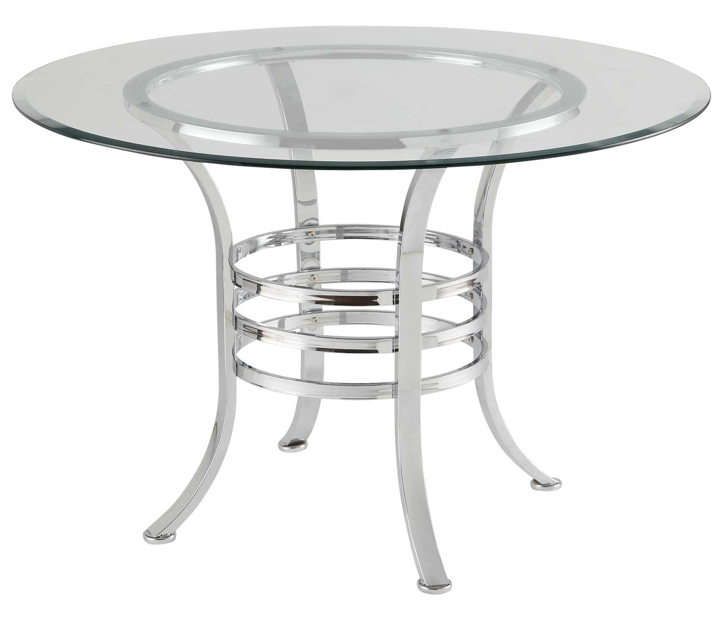 Coaster Auror Glass Dining Table - Chrome