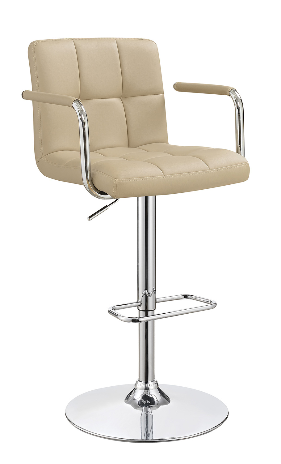 Coaster 121106 Adjustable Bar Stool - Beige/Chrome