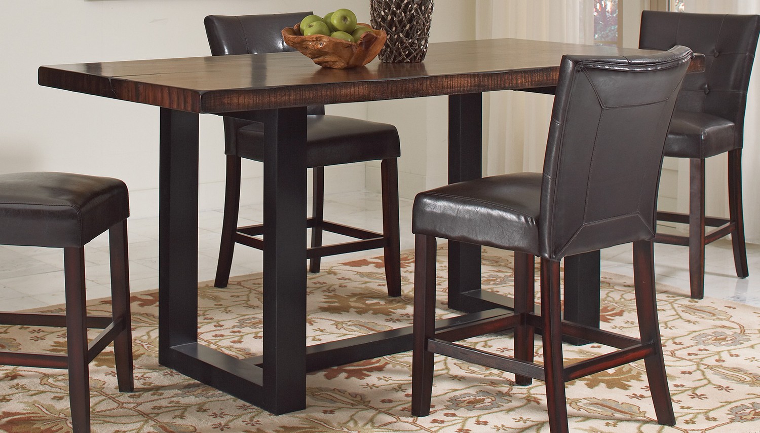 Coaster Westbrook Counter Height Table - Vintage Brown/Black
