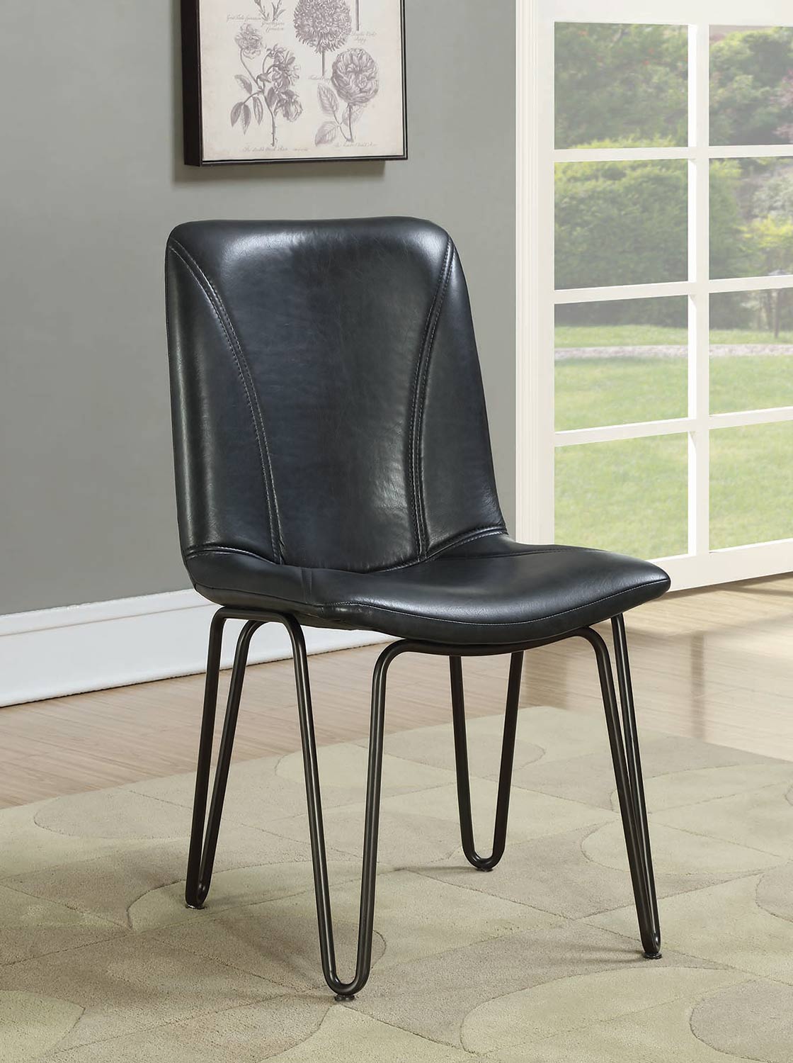 Coaster Chambler Dining Side Chair - Charcoal Leatherette