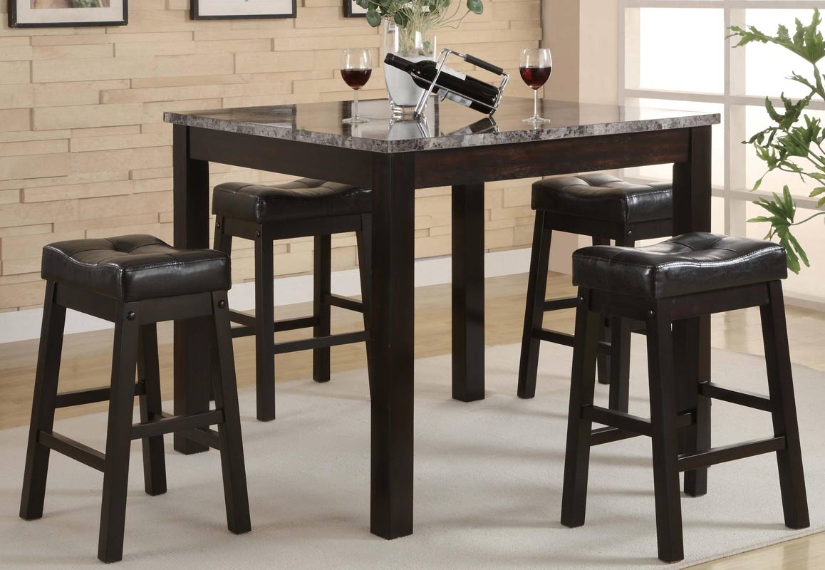 Coaster Broadway 5 Piece Square Counter Height Dining Set