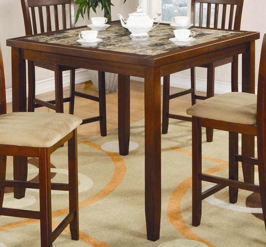 Coaster Normandie 5 Piece Square Counter Height Dining Set