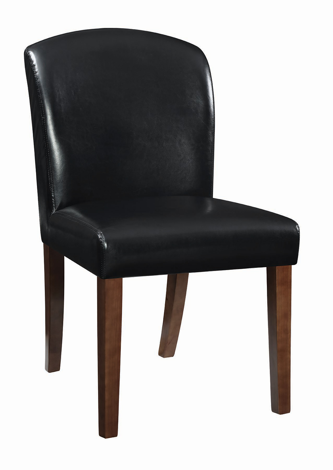 Coaster Louise Parson Side Chair - Walnut/Black Leatherette
