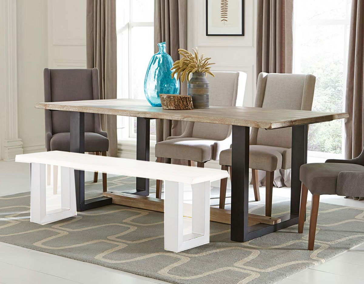 Coaster Levine Rectangular Dining Table - Weathered Grey
