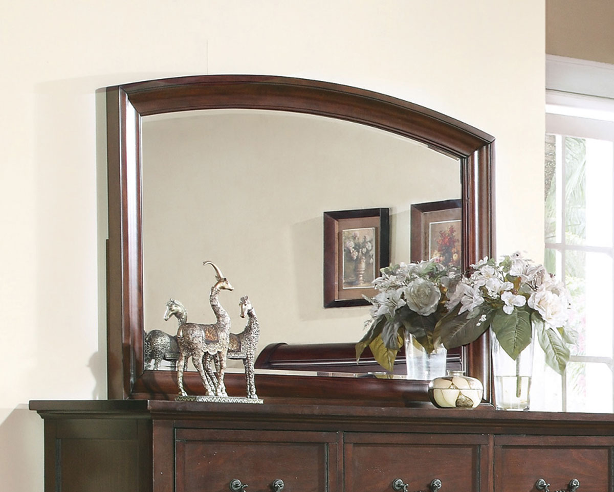 Coaster Hannah Mirror - Dark Cherry Coaster Hannah Mirror - Dark Cherry