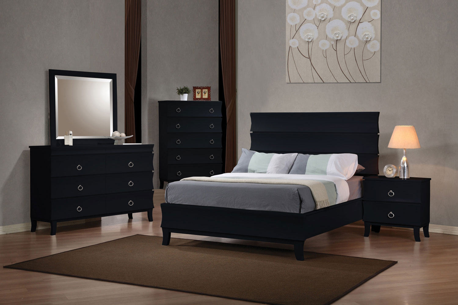 Coaster Holland Low Profile Panel Bedroom Set - Black Coaster Holland Low Profile Panel Bedroom Set - Black
