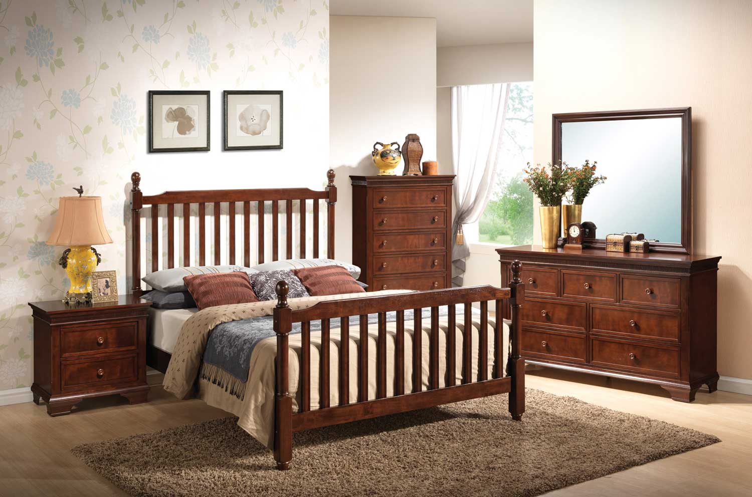Coaster Montgomery Mission Bedroom Set - Brown Cherry Coaster Montgomery Mission Bedroom Set - Brown Cherry