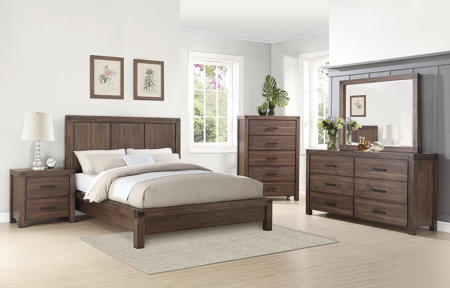 Coaster Lancashire Platform Bedroom Set - Cinnamon Coaster Lancashire Platform Bedroom Set - Cinnamon