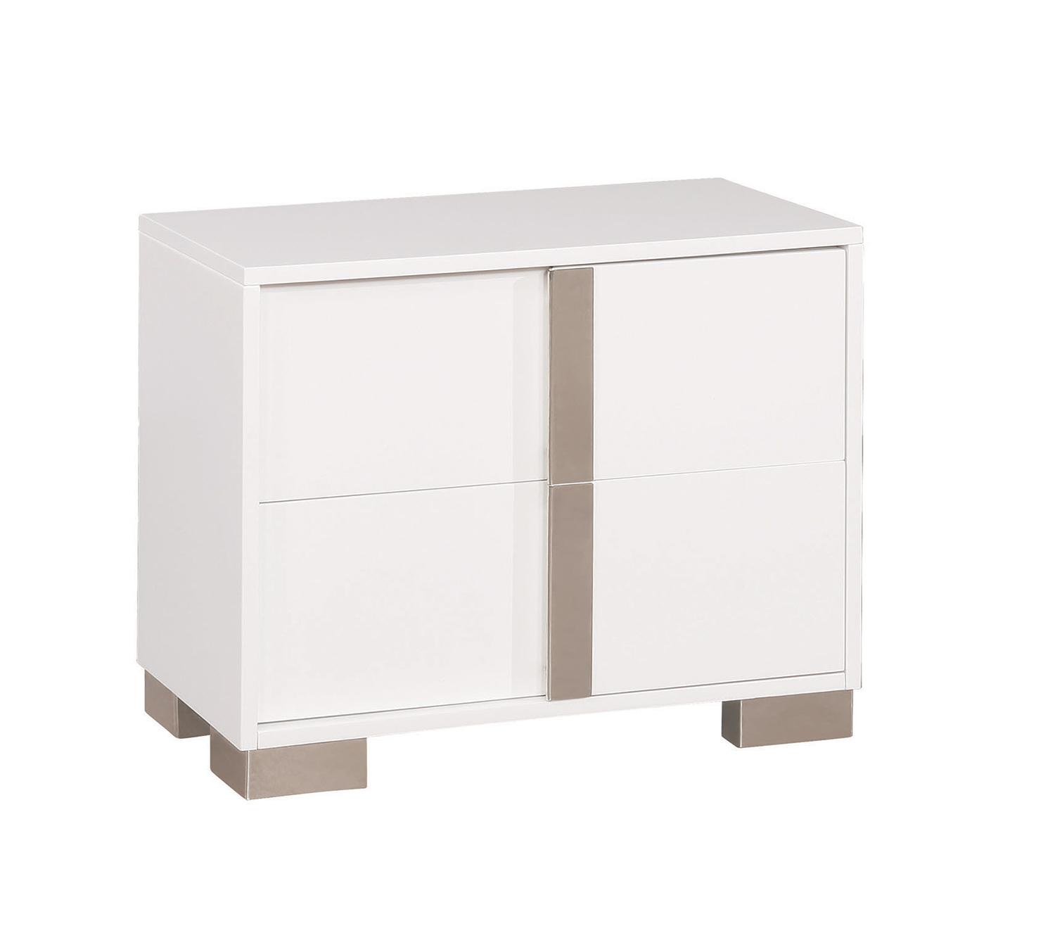 Coaster Traynor Nightstand with USB Power - Glossy White