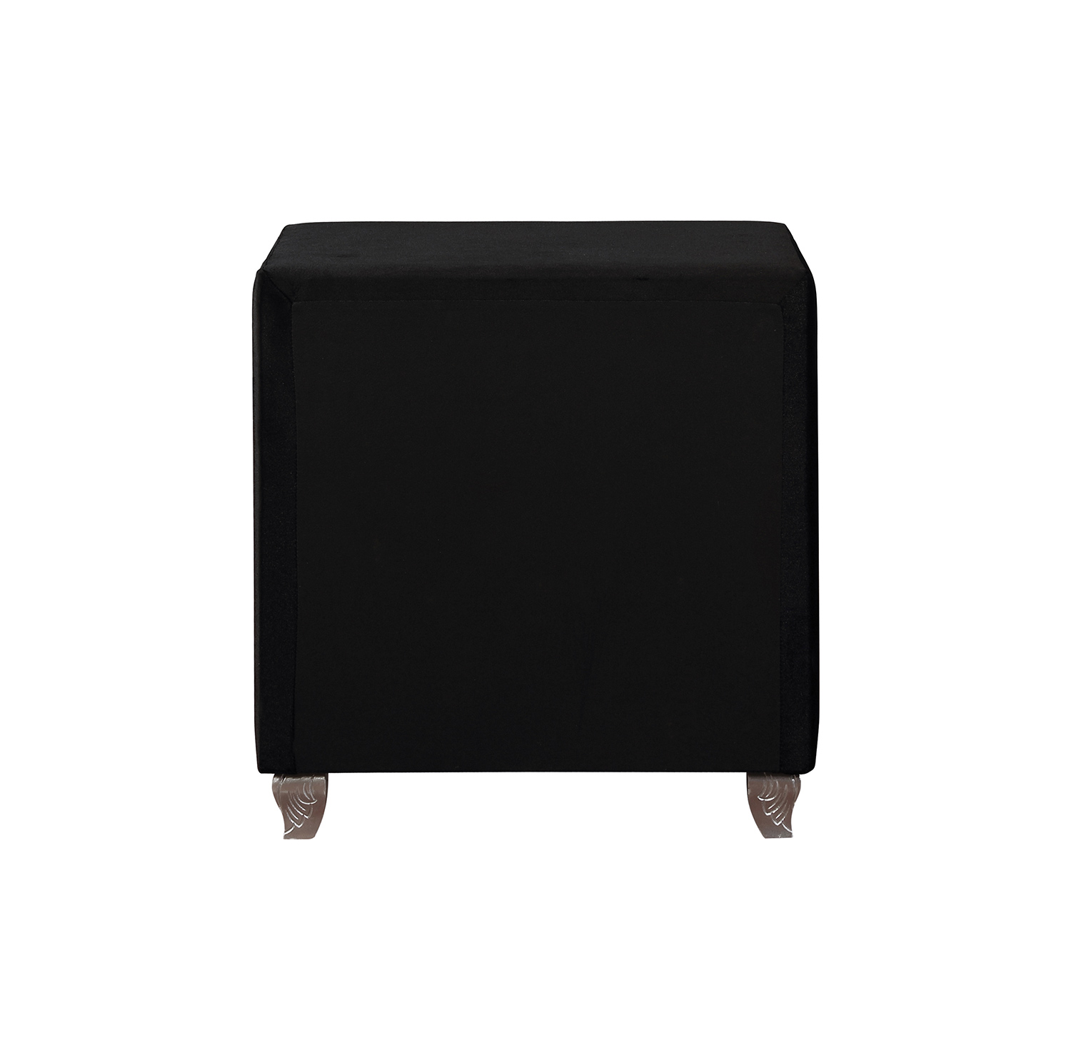 Coaster Deanna Nightstand - Black Velvet/Metallic Legs