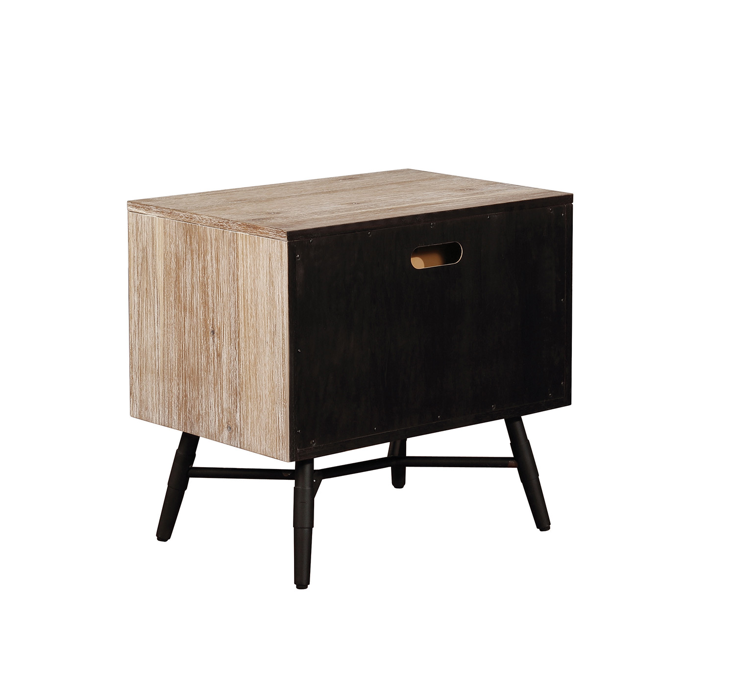 Coaster Marlow Nightstand - Rough Sawn Multi/Black Finish