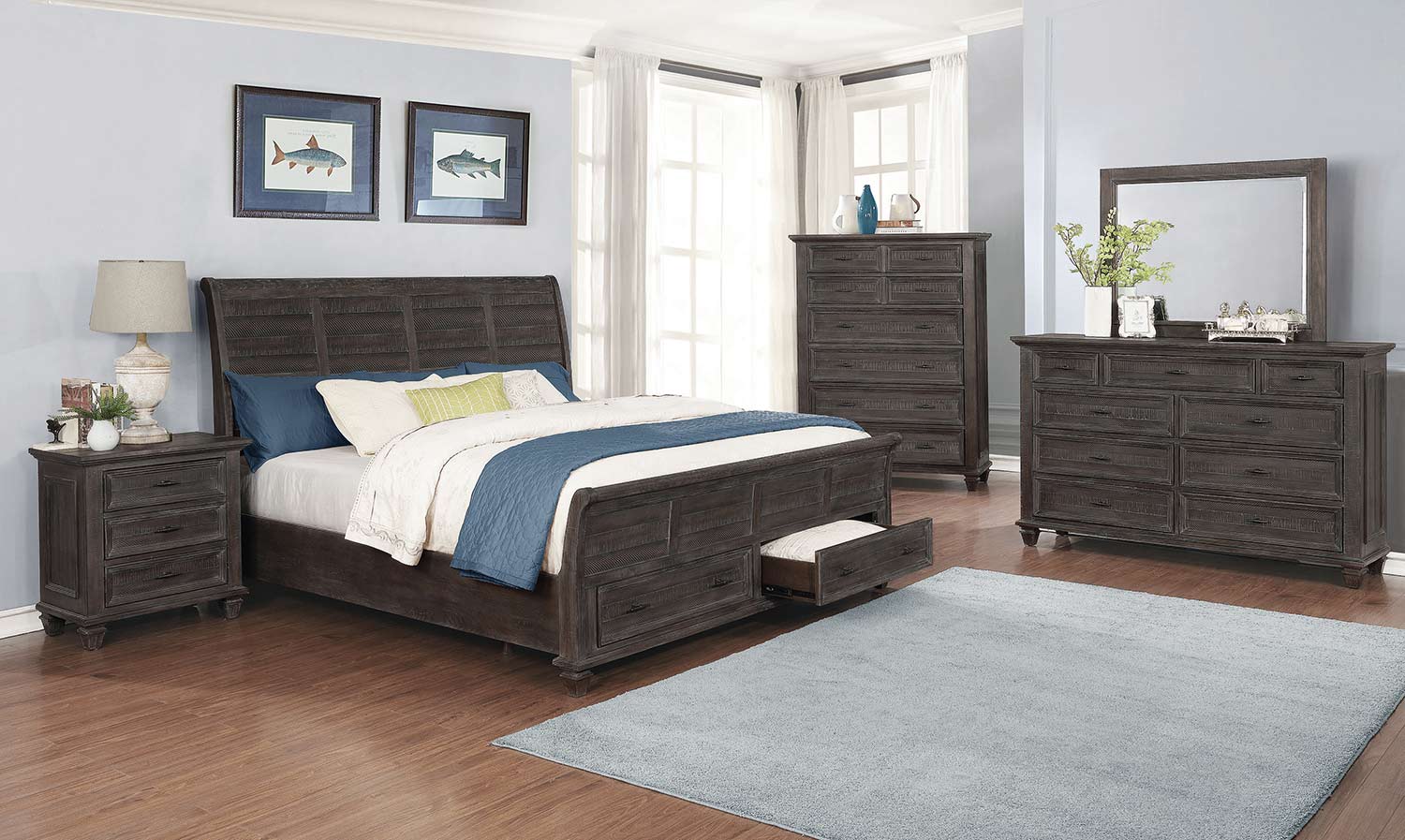 Coaster Atascadero Bedroom Set - Weathered Carbon