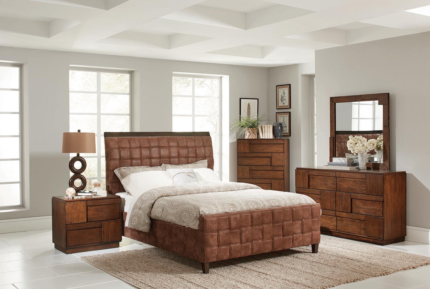 Coaster Gallagher Bedroom Collection - Golden Brown - Coated Brown Microfiber