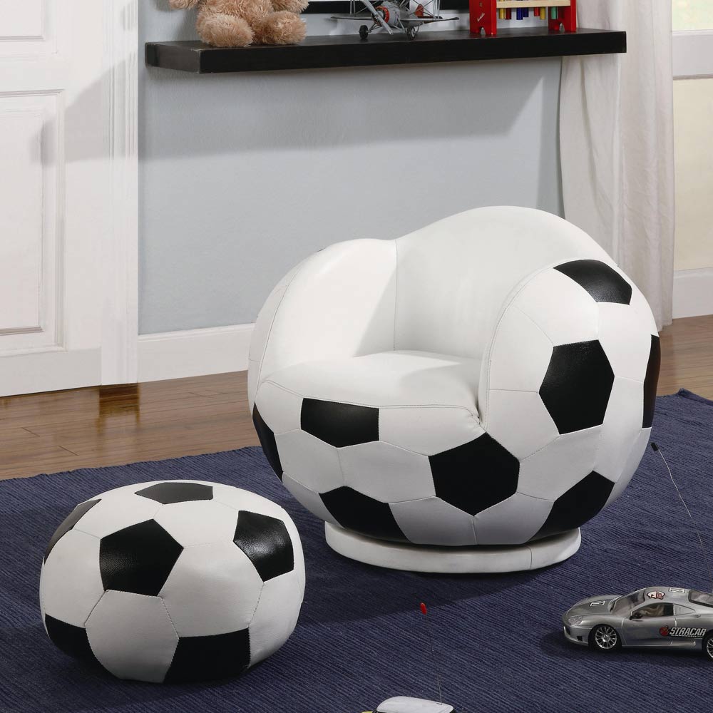 Coaster 460178 Small Soccerball Chair and Ottoman Set