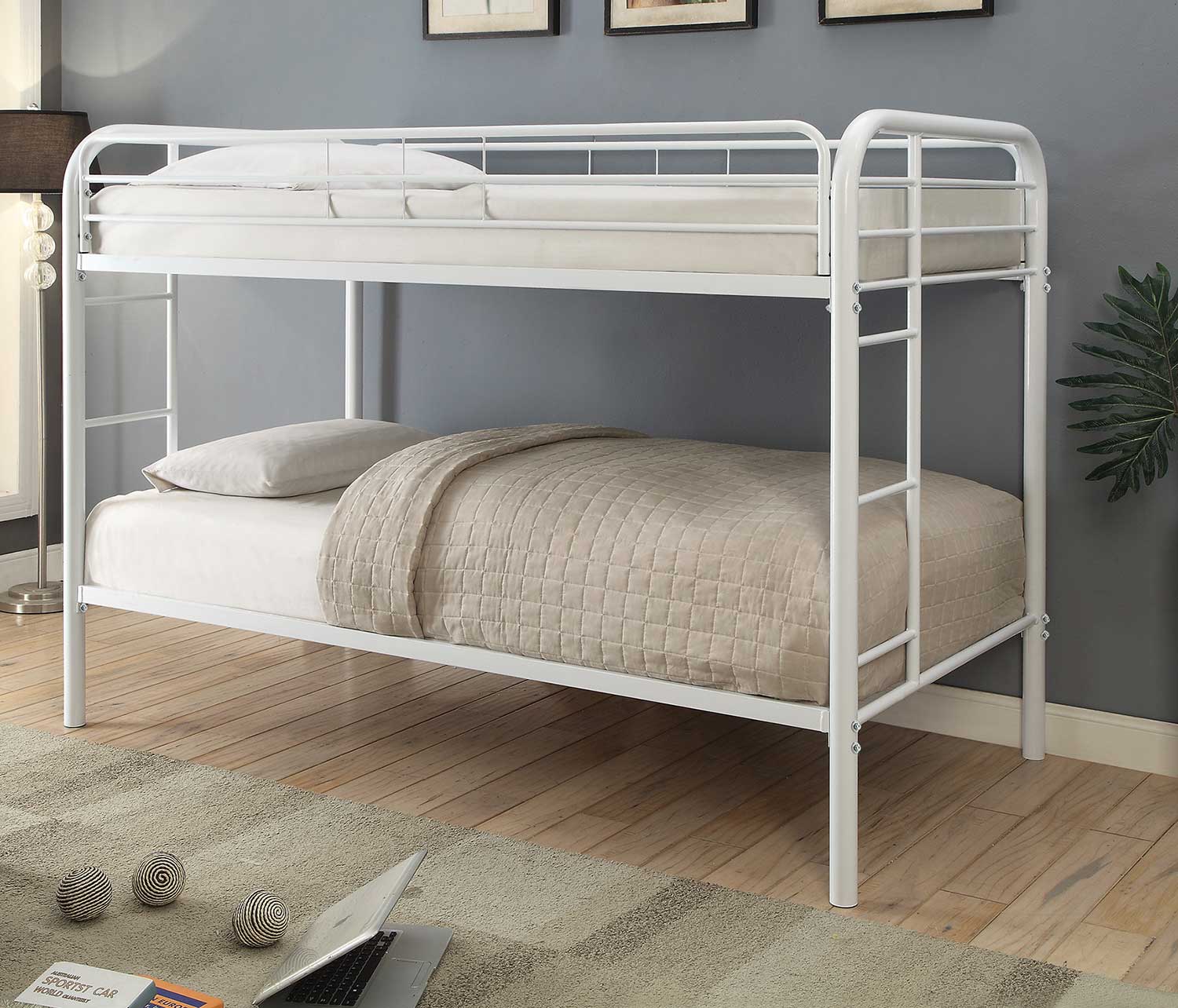 Coaster Morgan Twin/Twin Size Bunk Bed - White