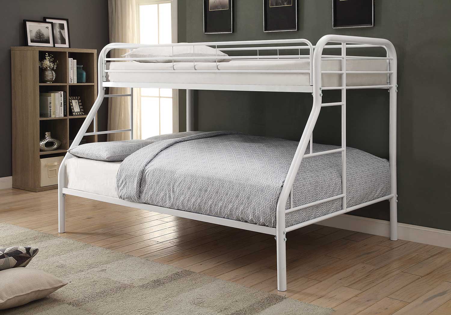 Coaster Morgan Twin/Full Size Bunk Bed - White
