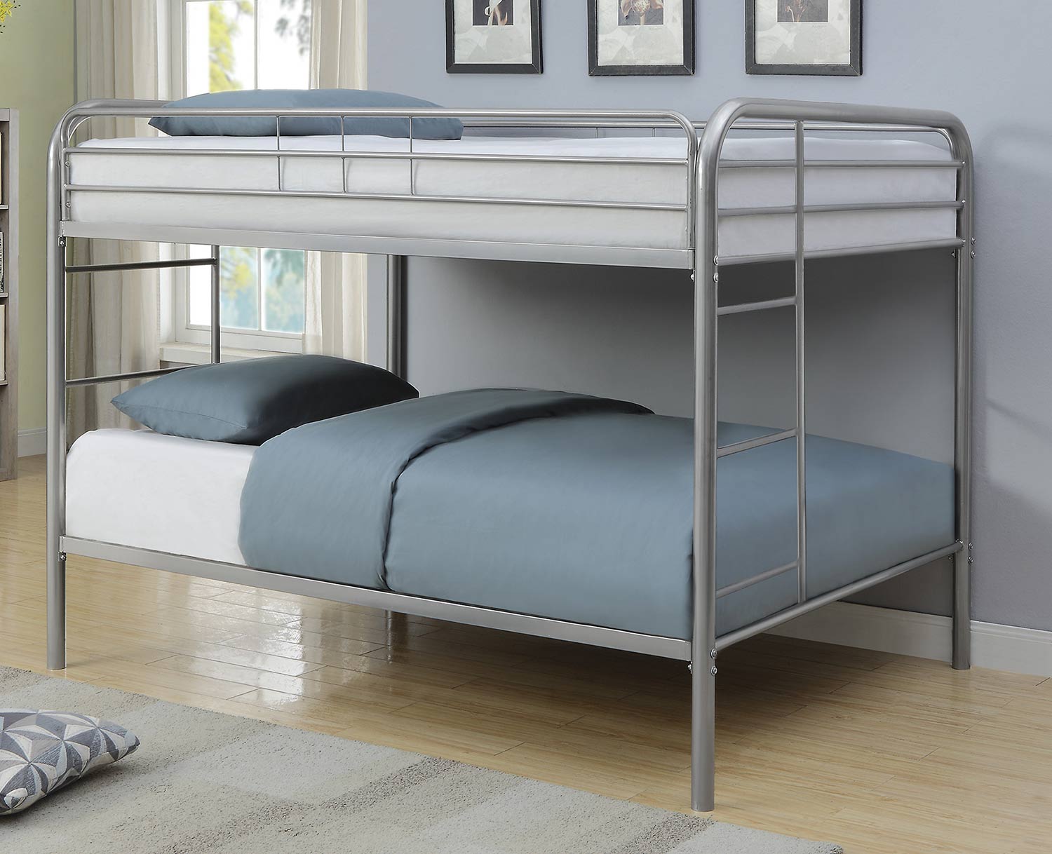 Coaster Morgan Full/Full Size Bunk Bed - Silver